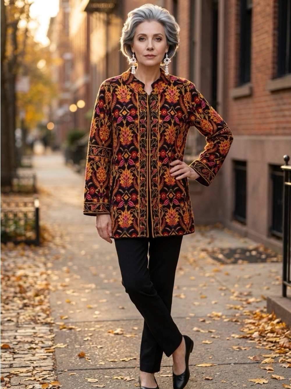 Cold Water Creek Knit Sweater Coat